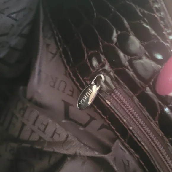 FURLA BRERA CROC SHOULDER BAG - Picture 11 of 13